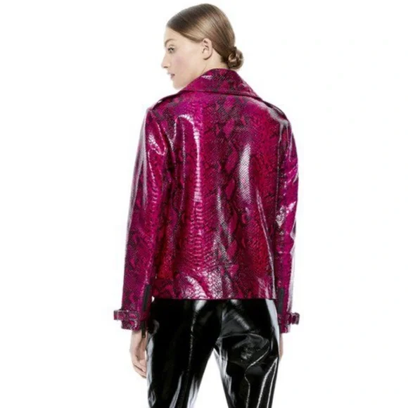 Alice + Olivia Cody Oversized Leather Jacket